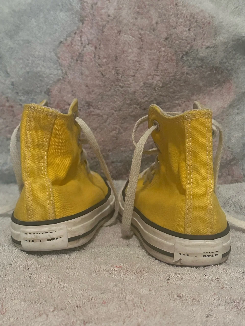 Converse Yellow High Tops size 1 Kids